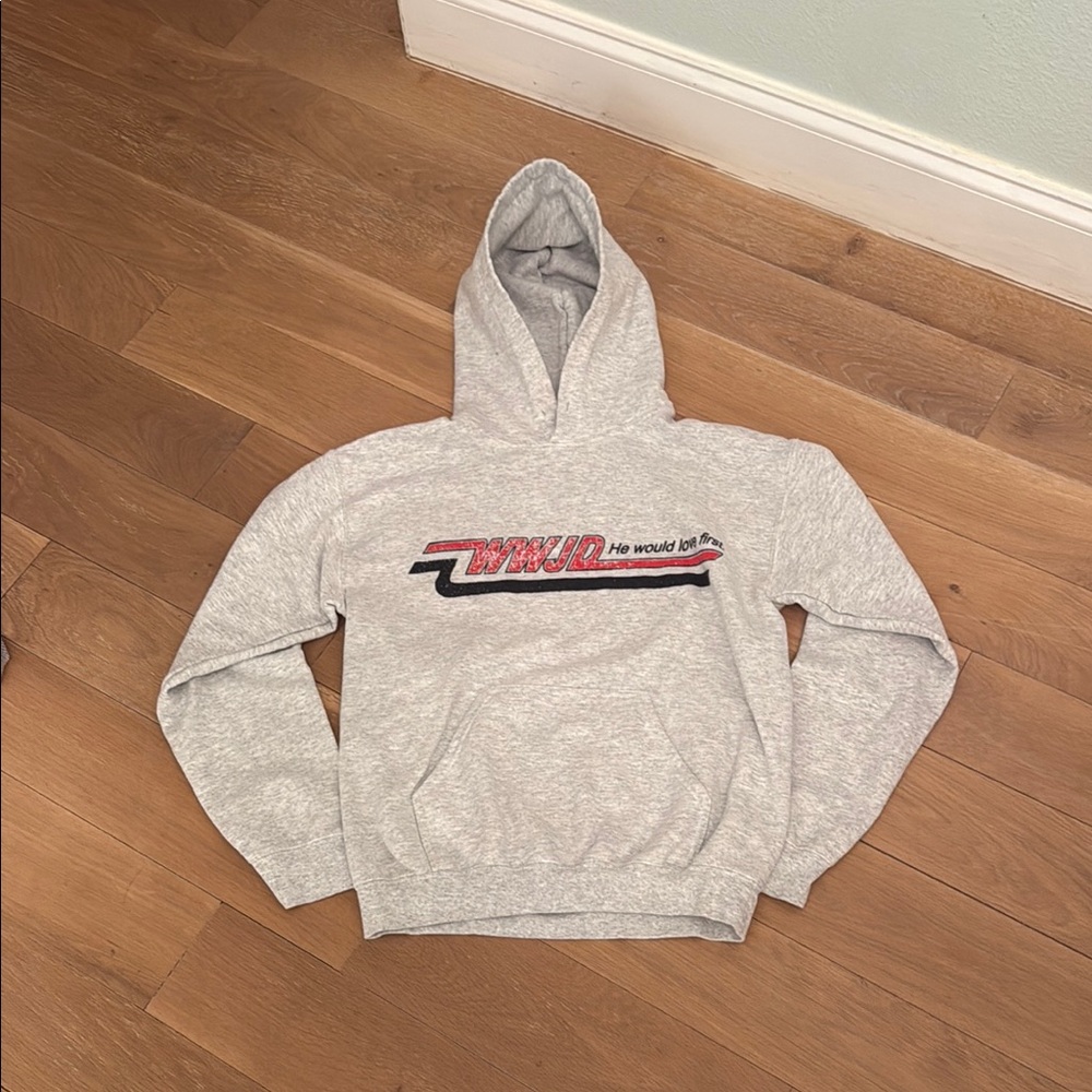 Gildan Gray Pullover Hoodie Sweatshirt